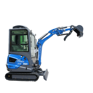 TYPHON TERROR XVII PRO Prestige Edition Enclosed Mini Excavator with AC, Heater & Ergonomic Comfort